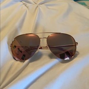 Michael Kors Rose Gold Aviator Sunglasses